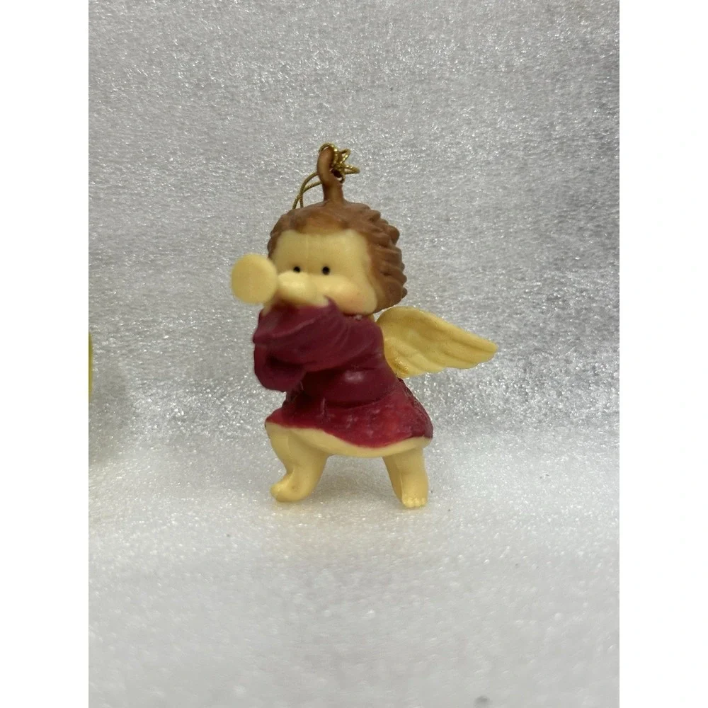 Christmas Vintage Ornaments Lot Of 3 Mouse‎ Gnome And Angel Old And Collectible